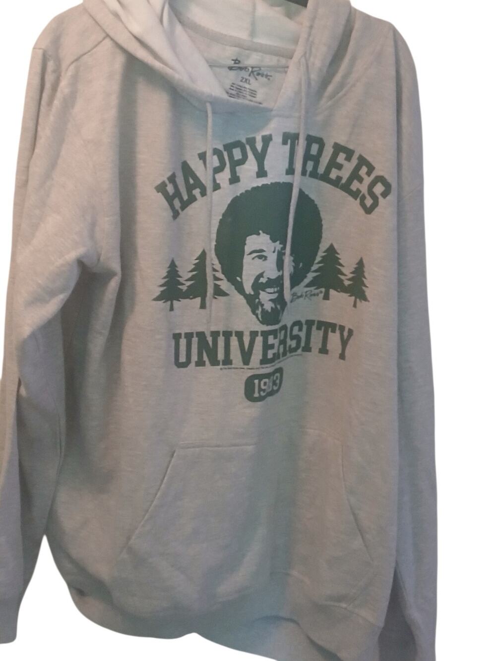 Teelocity Bob Ross Happy Trees University Hoodie Sweatshirt 2XL